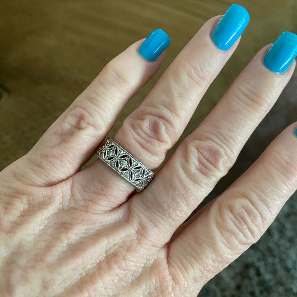 TACORI Diamonique Harlequin Band Ring NWOT